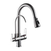 Brass Multifunction Three Ways Kitchen Pull Out Faucet Sink Mixer Tap For Kitchen