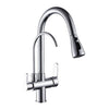 Brass Multifunction Three Ways Kitchen Pull Out Faucet Sink Mixer Tap For Kitchen