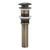 Brass Pop-Up Basin Drain Bathroom Sink Drain With or Without Overflow
