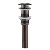 Brass Pop-Up Basin Drain Bathroom Sink Drain With or Without Overflow