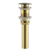 Brass Pop-Up Basin Drain Bathroom Sink Drain With or Without Overflow