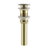 Brass Pop-Up Basin Drain Bathroom Sink Drain With or Without Overflow