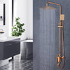 Brass Rainfall Shower System Wall Mounted Bathtub Faucet Combo Set