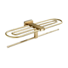 Brass Shower Accessorries Brushed Gold Bathroom Shower Towel Rack