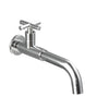 Brass Single Cold In To Wall Faucet Black Basin Balcony Faucet