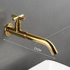 Brass Single Cold In To Wall Faucet Black Basin Balcony Faucet