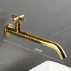 Brass Single Cold In To Wall Faucet Black Basin Balcony Faucet