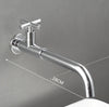 Brass Single Cold In To Wall Faucet Black Basin Balcony Faucet