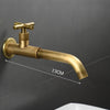 Brass Single Cold In To Wall Faucet Black Basin Balcony Faucet