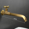 Brass Single Cold In To Wall Faucet Black Basin Balcony Faucet