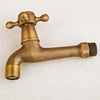 Brass Single Cold In To Wall Faucet Black Basin Balcony Faucet