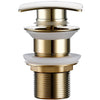 Brass Square Pop-Up Bathroom Sink Drain Basin Waste Drain Stopper