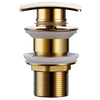 Brass Square Pop-Up Bathroom Sink Drain Basin Waste Drain Stopper