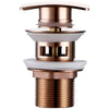 Brass Square Pop-Up Bathroom Sink Drain Basin Waste Drain Stopper