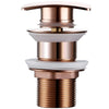 Brass Square Pop-Up Bathroom Sink Drain Basin Waste Drain Stopper