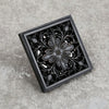 Brass Square Shower Drain Art-Carved Bathroom Floor Drain Strainer