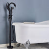 Brass Swan-shaped bathtub Faucet Floor standing Hot and Cold Water Mixer Tap In 4 Colors