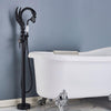 Brass Swan-shaped bathtub Faucet Floor standing Hot and Cold Water Mixer Tap In 4 Colors