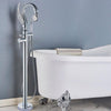 Brass Swan-shaped bathtub Faucet Floor standing Hot and Cold Water Mixer Tap In 4 Colors