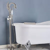 Brass Swan-shaped bathtub Faucet Floor standing Hot and Cold Water Mixer Tap In 4 Colors