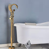 Brass Swan-shaped bathtub Faucet Floor standing Hot and Cold Water Mixer Tap In 4 Colors