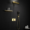 Brass Thermostatic Rain Shower Set Wall-Mounted Bathroom Shower System