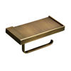 Brass Toilet Paper Holder Bathroom Tissue Holder with Storage Shelf