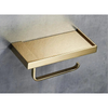 Brass Toilet Paper Holder Bathroom Tissue Holder with Storage Shelf