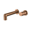 Brass Wall-Mount Bathroom Faucet Single-Handle Hot Cold Basin Mixer Tap