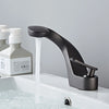 Brass Waterfall Basin Faucet Single-Lever Hot Cold Bath Sink Mixer Tap