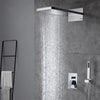 Brass Waterfall Rain Shower System With Handheld Spray And Valve Kit