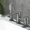 Brass Widespread Basin Faucet Bathroom Sink Water Mixer and Sprayer