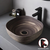 Brown Ceramic Vessel Sink Vanity Bowl Oval Bathroom Wash Basin Sink