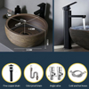 Brown Ceramic Vessel Sink Vanity Bowl Oval Bathroom Wash Basin Sink