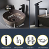 Brown Ceramic Vessel Sink Vanity Bowl Oval Bathroom Wash Basin Sink