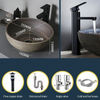 Brown Ceramic Vessel Sink Vanity Bowl Oval Bathroom Wash Basin Sink