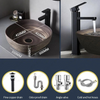 Brown Ceramic Vessel Sink Vanity Bowl Oval Bathroom Wash Basin Sink