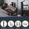 Brown Ceramic Vessel Sink Vanity Bowl Oval Bathroom Wash Basin Sink