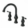 3-Hole Hot Cold Bathroom Sink Mixer Tap Brass Widespread Basin Faucet