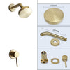 Brushed Gold Bathroom Fixture Waterfall Restroom Shower Faucet Set