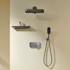 Modern Bathroom Shower Faucet Set with Shelf Brass Shower Mixer Tap