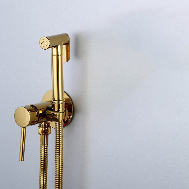 Hand Held Bidet Sprayer For Toilet, Brushed Gold Brass Toilet Spray Kit - View #9