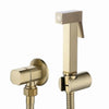 Brushed Gold Solid Brass Toilet Bidet Sprayer Set Hygienic Bidet Set
