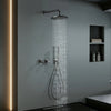 Rainfall Brass Shower Faucet Set with Hot Cold Bathroom Shower Mixer