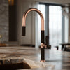 Modern Brass Hot Cold Sink Mixer Tap with Pull-Out Kitchen Faucet