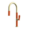 Modern Brass Hot Cold Sink Mixer Tap with Pull-Out Kitchen Faucet