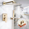 Brushed Shower Faucet Wall Mounted Rainfall Bath Shower Faucet Set