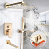 Brushed Shower Faucet Wall Mounted Rainfall Bath Shower Faucet Set