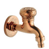 Carved Brass Faucet Decorative Outdoor Garden Tap for Washing Machine