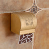 Carved Paper Holder Aluminum Bathroom Tissue Roll Holder Box Rack